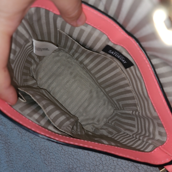 Kate Spade Saturday Hand Painted Monstera Heart Crossbody Bag Coral Green - Picture 11 of 16